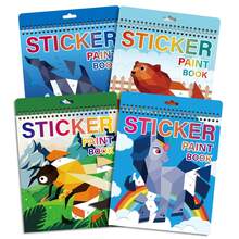 Mosaic Puzzle Sticker Book, Cartoon Stickers For Children Quiet Focused DIY, Spiral Notebook - Blue Ocean - View 8