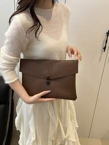 Fashionable New Solid Color Envelope Handbag, Street Style PU Envelope Bag For Women - Multicolor - View 5