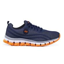 Men Sneakers - 海軍藍+橘色 - 查看 1