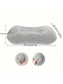 1pc Multifunctional Inflatable Pillow For Travel, Home, Work And Camping - Foldable And Portable Contour Pillow For Comfortable Sleep Anywhere - Multicolor - View 9