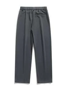 Pantaloni de costum de vară pentru bărbați, pantaloni de rochie la modă slim fit, pantaloni de birou lejer pentru afaceri - Gri - Vizualizare 4