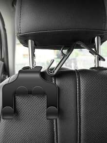 1pc Multi-Function Car Phone Holder Hook, 4-Hook Design, Creative Multi-Purpose Storage Hook, Suitable For Car Backseat - Multicolor - View 5