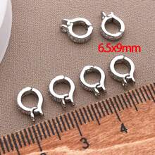 1/3/5pcs Real 18K Gold Plated Brass Zirconia Bail Bead Spacer Buckle Connectors Spring Buckle Clasp Clip Buckle For DIY Jewelry Making Finding Bracelet Necklace Pendant