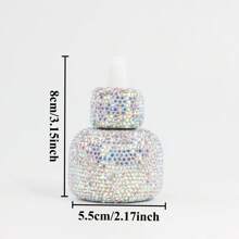 1PC, Luxury Sequin Glass Mini Dropper Bottle, Essential Oil Vials, Travel Refillable, Cosmetic Sample Containers, Liquid Perfume Bottles, Dispenser Sample Containers Home Organiser, Travel Accessories, Holiday Special Gifts
