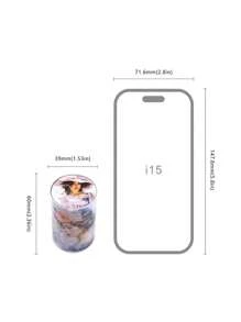 2m Spring Girl Series 6 Kinds Decorative PET DIY Craft Scrapbooking Adhesive Tapes For Notebook, Laptop Case, Water Cup, Etc.,School Supplies,Back To School