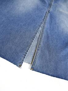 Women's Casual Elastic Waist Denim Mini Skirt, Back To School Clothes