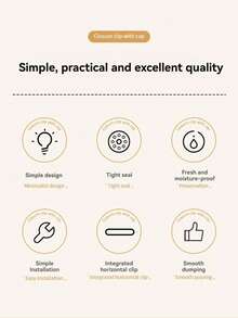 FaSoLa Food Bag Clips With Covers, Sealing Clips For Powder, Snacks, Kitchen Food Anti-Moisture, Multi-Functional Clamps - Multicolor - View 6