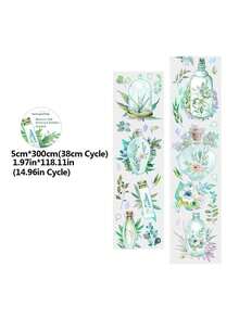 1.97 英寸 * 118.11 英寸花卉全息胶带，7 毫米 * 3 米多图案纸质胶带，礼品和装饰贴纸，图案包括雏菊、玫瑰、向日葵、绣球花返校 - 1.97in*118.11in - 查看 17