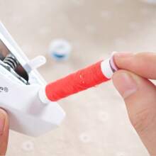 1pc Portable Mini Manual Sewing Machine, Multifunctional Handheld Portable Sewing Device For Household Use, Hand Sewing Needles Embroidery Needles Cross Stitch Needles (Color Of Needle Case Is Random)