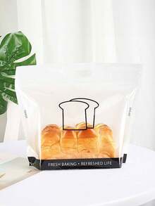 7pcs/Set Transparent Sliced Bread Packaging Bags, Hand-Held Whole Wheat Sliced Bread Bags - Multicolor - View 2
