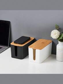 1-Piece Cable Organizer | Power Strip Organizer | Cord Organizer | Hide Power Strips And Cords On TVs, Computers, And Desks | Pet Protection. Power Strip Surge Protector Wire Management Cover For Desktops, Homes, Offices, And Kitchens.