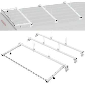 Heavy Duty Ladder Rack For Transit Custom 2013 To 2024 Adjustable Van Roof Storage Solution