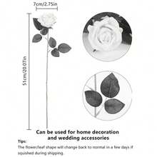 50朵仿真蓝色玫瑰花，假玫瑰，适用于DIY婚礼花束、餐桌摆饰、新娘送礼会、情人节装饰、婴儿派对、家居装饰、客厅、餐桌、墙面装饰 - 淺藍色 - 查看 3