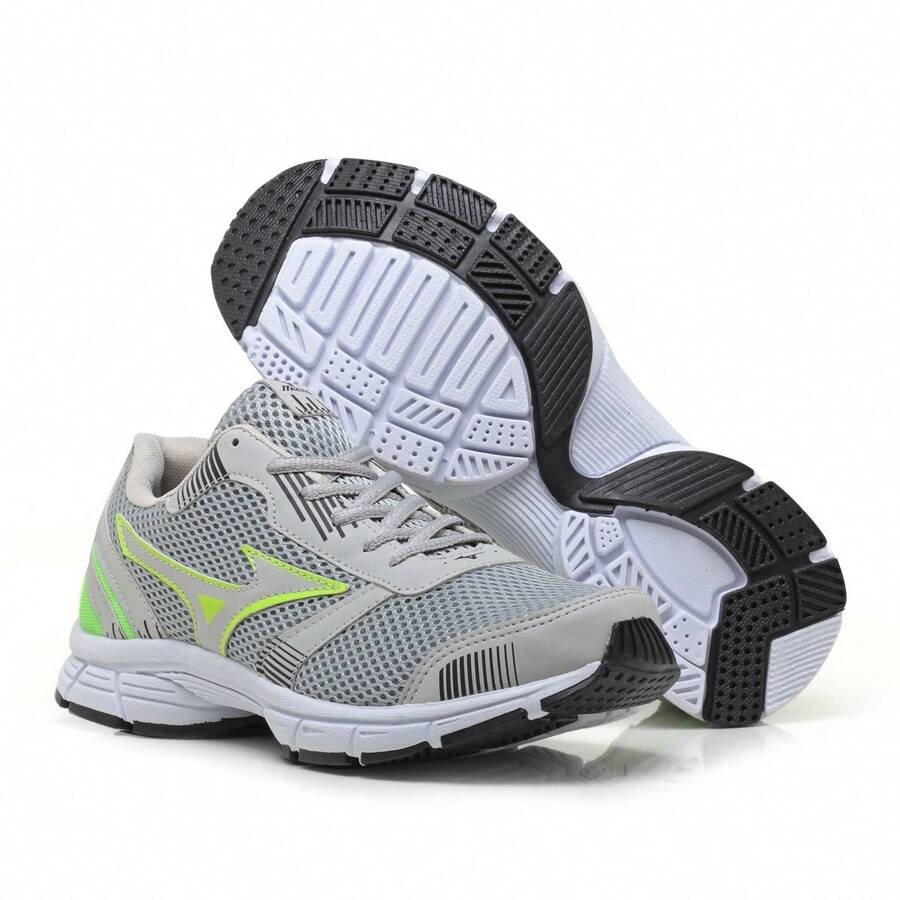 Men's Sports Shoes CrossFit Training Sports Lace Up Gym And Fitness - Bạc/Xanh lá cây - Xem 1