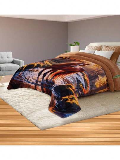 DECO HOGAR Cobertor Con Borrega Jumbo Matrimonial Suave Y Cálido Variedad De Diseños