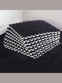 拼布地毯 温馨大气 拼布垫 温暖床边地毯 柔软防摔 易于安装 家居装饰 11.8x11.8 英寸爬行垫 厚毛绒地垫 卧室装饰 房间装饰 美学房间装饰用品 客厅装饰