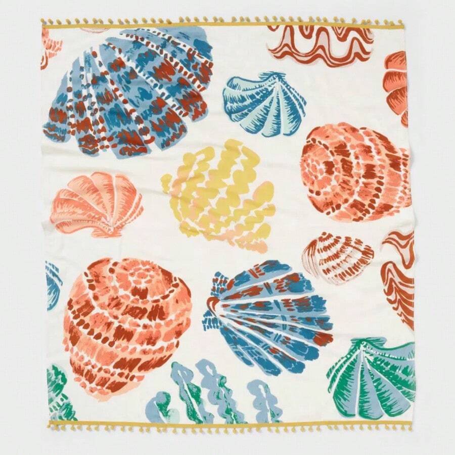 Sea Shells Oversized Jumbo Beach Towel - Threshold™ - 1 - View 1