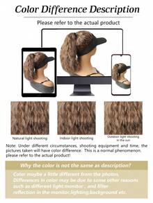 Women's High Temperature Fiber Synthetic Curly Wave Ponytail Wig With Adjustable Buckle Net Baseball Cap Sporty Sun-Protective Style Suitable For All People - Multicolor - View 11