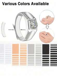1pc Adjustable Ring Sizer Sticker, EVA Invisible Anti-Slip Ring Tape, Solid Color EVA Ring Tape, Silicone Ring Sizer Pad, 4 Colors Available, Used To Adjust And Fix Loose Ring Size - Multicolor - View 2