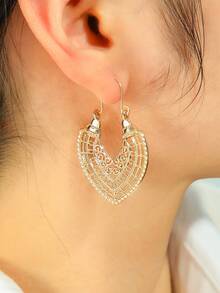 TopHanqi 4pairs Hollow Out Flower & Geometric Design Earrings Valentines,Mom,Mother,Mother's Day,Gift