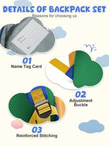 Mochila Fofa Infantil com Alça de Ombro Ajustável para Meninos e Meninas, Mochila Escolar Leve para Crianças com Vários Bolsos, Mochila Pré-Escolar Combinando Cores, Mochila Escolar para Creche e Ensino Fundamental, Mochila à Prova d'Água para Uso Externo, Acampamento, Viagens, Transporte, Escola, Disponível em 3 Cores, Versões Novas e Antigas são Enviadas Aleatoriamente