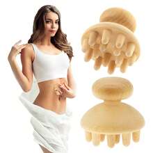 木制按摩工具、全身按摩器、手部按摩器、腿部按摩器、肩部按摩器、肩颈按摩工具、面部按摩工具、背部按摩器、腰部按摩器、全身肌肉按摩、适用于身体不同部位的多功能按摩器、头发、美发工具、护发、学校、返校、旅行、旅行必需品、家居必需品、水疗、按摩工具、按摩、按摩器、水疗 - 杏色 - 查看 6