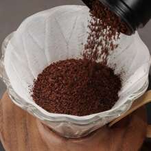 50/100 unidades de papel de filtro de café de polpa de madeira branca V60, papel de filtro descartável para café e chá, adequado para cafeteira e cafeteira, cones de filtro de café para uso doméstico, volta às aulas