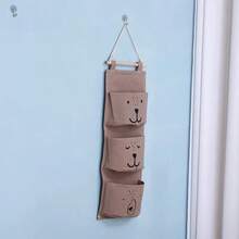 Hanging Storage Bag 3 Pocket Waterproof Hanging Organizer For Dorm Living Room Bathroom Home Fabric Wall Closet Organizer