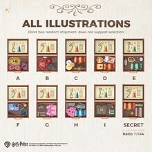 Miniso 哈利波特系列霍格沃茨魔法学校行李箱盲盒挂件 - 塑料材质 + 迷你魔法道具细节，行李箱造型，包包挂件/盲盒收藏/哈利波特周边，适合情人节礼物（1 件随机发货） - 彩色 - 查看 8