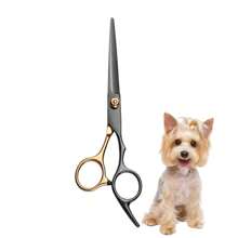 Premium Tiergrooming-Scherensatz, Edelstahl Hunde- und Katzen-Trimm-Scheren mit ergonomischem Design für beide Hände, professionelles Werkzeug zum Schneiden von Tierhaar inklusive Kamm und Pflegezubehör