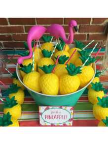1/3pcs Hawaiian Summer Pineapple Coconut Drinking Cups Strawberry Shaped Juice Drink Cups For Birthday Wedding Beach Pool Party