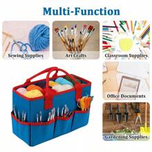 1pc New Diy Handmade Knitting Storage Bag Crochet Hook Wool Storage, Household Goods Storage Bag Large Capacity Portable Miscellaneous Storage Bag, Suitable For Home Items Storage, Travelling Out Of The Use Of Holiday Family Gifts