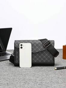 Men's Classic Square Box Shoulder Bag,Faux Leather Crossbody Side Bag,Small Messenger Bag Fit Underclassmen,Father's Day Gift,Valentine's Day Gift,Travelling,Commuting - Multicolor - View 4