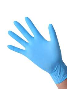 20/50/100pcs Disposable Nitrile Gloves (Blue), Latex-Free Waterproof Anti-Static Multi-Purpose Gloves, Odorless Gloves For Hair Dyeing, Salons, Cooking, Painting, Arts & Crafts, Household Cleaning, Kitchen, Bathroom, Home Goods