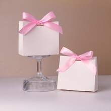 Hộp quà trắng mini 20/50 chiếc có ruy băng nhiều màu - Hoàn hảo cho quà tặng tiệc sinh nhật, đồ thủ công DIY & màn hình cưới thanh lịch, hộp quà tặng - Nhiều màu - Xem 4