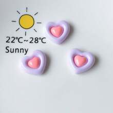 10pcs Cute Double-Layer Star & Heart Shaped Refrigerator Magnets, Creative Birthday Party Wedding Decor Fridge Stickers, Assorted Colors For Office, Whiteboard, Home, Kitchen Decoration