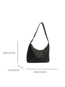 Fashionable Versatile Solid Color Casual Minimalist Crossbody Bag