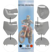 Placa de número de motocross enduro de PowerMotor, accesorios para motocicleta, moto de cross para KTM EXC XC SX XC-F SX-F SMR de 125 a 450, placa de número universal de motocross - Unitalla - Ver 10