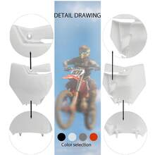 Placa de número de motocross enduro de PowerMotor, accesorios para motocicleta, moto de cross para KTM EXC XC SX XC-F SX-F SMR de 125 a 450, placa de número universal de motocross - Unitalla - Ver 9