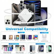 Kit de carga rápida de 30W: Cargador de pared USB C para iPhone + Cable USB C a Tipo C de 6.6 pies/200 cm, compatible con iPhone 16 Pro Max/16 Pro/16 Plus/16, iPhone 15 Pro Max/15 Pro/15 Plus/15, compatible con Samsung, dispositivos Tipo C - Tipo de Enchufe A USA (110-127V) - Ver 10