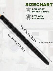 1pc Dryer Vent Cleaner Kit Clothes Dryer Lint Brush Vent Trap Cleaner Home Essentials Long Flexible Refrigerator Coil Brush Vacuum Brush Household Cleaning Products,Kitchen,Bathroom,Home,Household Supplies