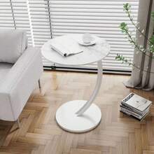 1PC C-Shaped Side Table Sofa Table End Table Living Room Lightweight Coffee Table 40 * 60 CM (Ø*H) - White - View 1