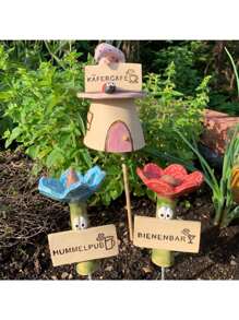 1pc Insect Drinkers Fascinating Drinkers For Wild Bees And Insects Flower Shaped Bee Drinking Station Feeding Adds Charm To Your Yard Or Garden Suitable For Butterflies And Bee