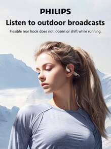 PHILIPS Casque Bluetooth PHILIPS TAA1708, crochet d'oreille son ambiophonique HIFI, audio directionnel, pour sport, course à pied, cyclisme, longue durée de vie de la batterie, annulation du bruit, appel, musique, jeux, casque sans fil à écouteurs ouverts, compatible avec les smartphones et les ordinateurs