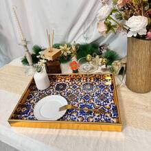 Household Tray Light Luxury Tray Light Luxury Rectangular Tray Household Tea Cup Plastic Tray Tea Tray - Multicolor - View 7