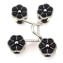 1PC Ladies Metal Fashion Decoration, Waist Button Removable, Adjust The Size Of The Pants Skirt, Anti-Glare, Suitable For Daily Casual Use In Summer, Gift To Friends Gift, Waist Button Jeans Waist, Loose To Change The Small, Tighten The Invisible Invisible Non-Perforated Fixed Buttons Flower-Shaped