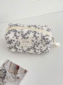 1 件/3 件/套黑白碎花化妆包，多功能收纳袋，便携式旅行化妆品收纳包，大容量男女通用洗漱包，适用于护肤品、口红、配饰、旅行必需品，生日/伴娘/教师/母亲节礼物，适合女性和女孩 - 黑與白 - 查看 4