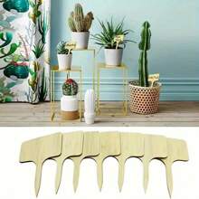 25 pezzi/75 pezzi/125 pezzi Etichette per piante Xemussa, contrassegni per piante da giardino, targhette in legno a forma di T con pennarello incluso, etichette impermeabili per piante da giardino, vivaio e vasi, dimensioni 3,9"x2,4"