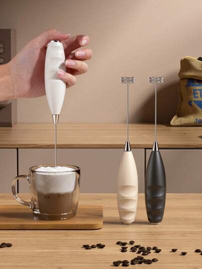 Nuovo montatore di latte, montatore di latte palmare potente, mini montalatte, mescolatore per caffè, frullatore per bevande in acciaio inossidabile per caffè, latte macchiato, cappuccino, matcha, cioccolata calda, produttore di schiuma portatile, mini frullatore elettrico senza fili, ideale per il rientro a scuola