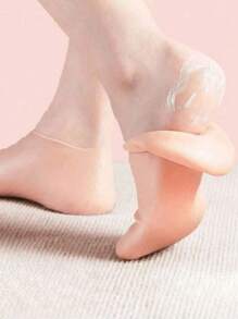 1 Pair Silicone Moisturizing Foot Protector, Elastic Anti-Slip Compression Socks